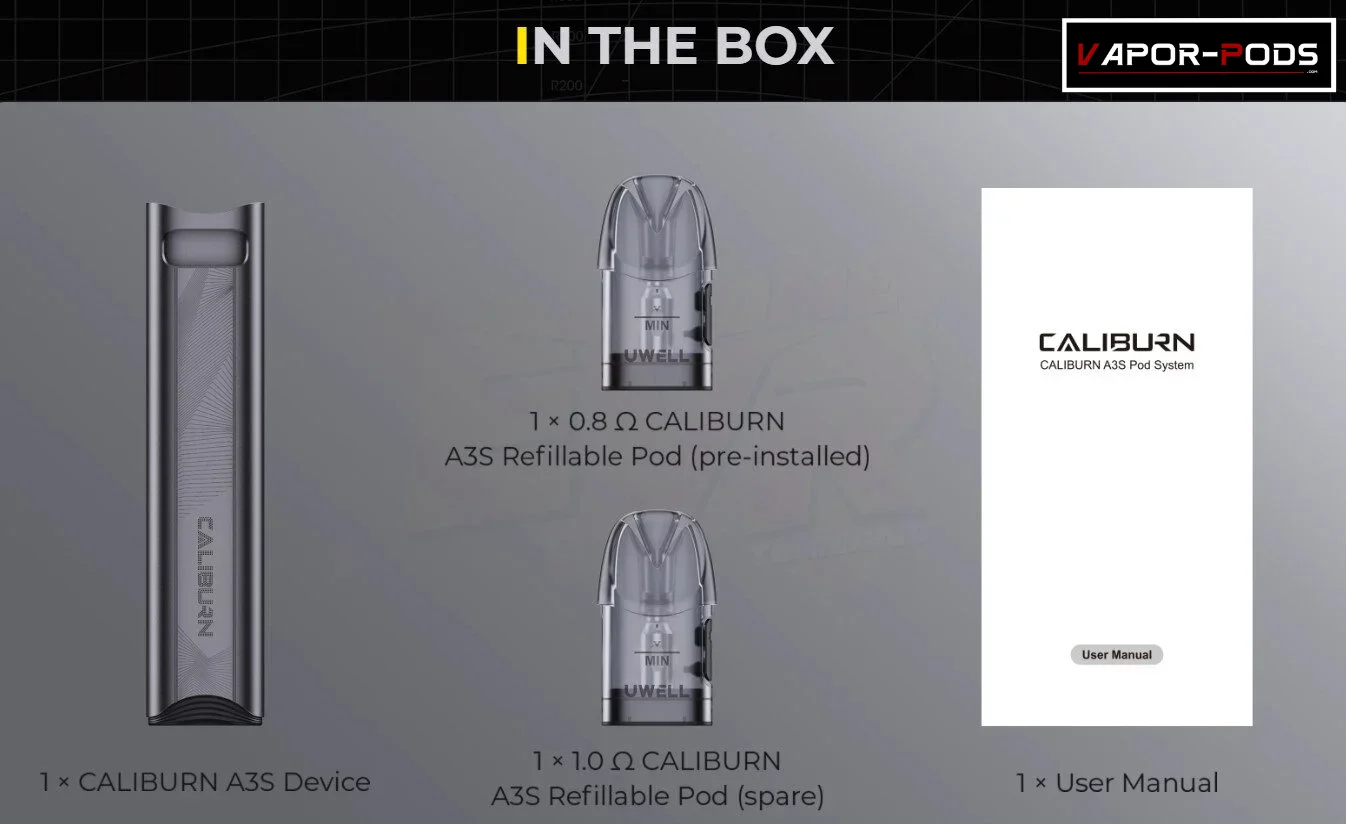 Caliburn A3S Pod Kit บุหรี่ไฟฟ้าพอต 4