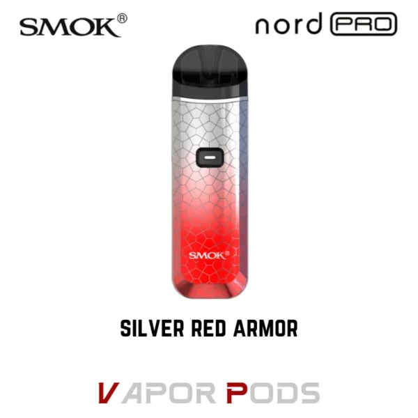 SMOK Nord Pro สี Silver Red Armor