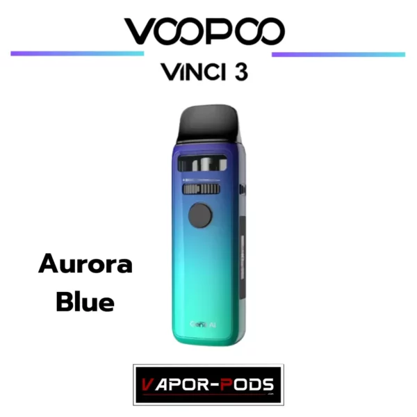 Voopoo Vinci 3 สี Aurora Blue บุหรี่ไฟฟ้า