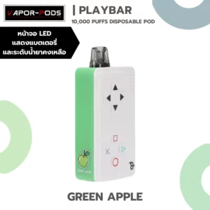 Playbar 10000 puffs กลิ่น Green Apple