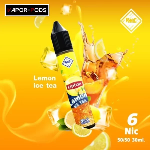 น้ำยาบุหรี่ไฟฟ้า VMC ฟรีเบส กลิ่น Lemon Ice Tea