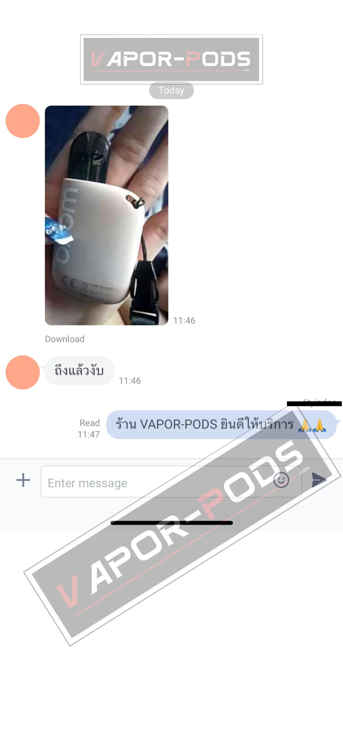 รีวิวลูกค้า ร้านขายบุหรี่ไฟฟ้า Vapor pods 2.2