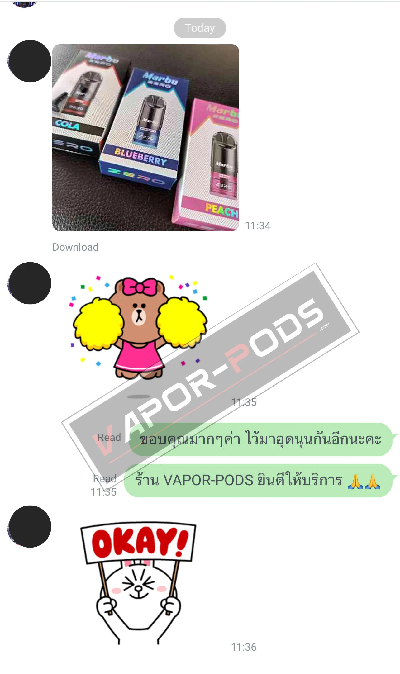 รีวิวลูกค้า ร้านขายบุหรี่ไฟฟ้า Vapor pods 8.8