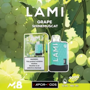 Lami M8 9000 Puffs_Grape Shinemuscat_พอตใช้แล้วทิ้ง 9000 คำ