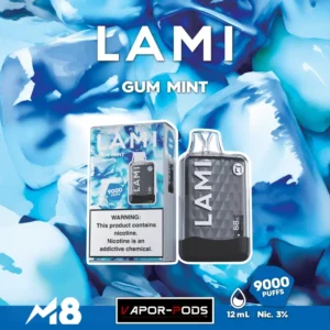 Lami M8 9000 Puffs_Gum Mint_พอตใช้แล้วทิ้ง 9000 คำ