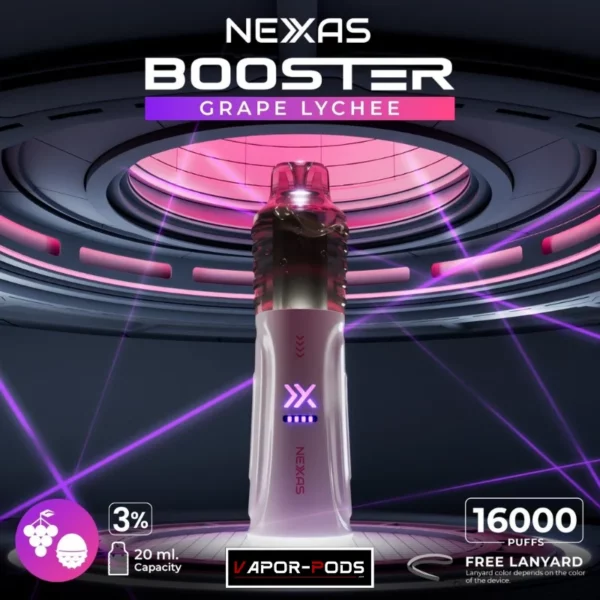 NEXAS BOOSTER 16000 Puffs_nic3%_Grape Lychee